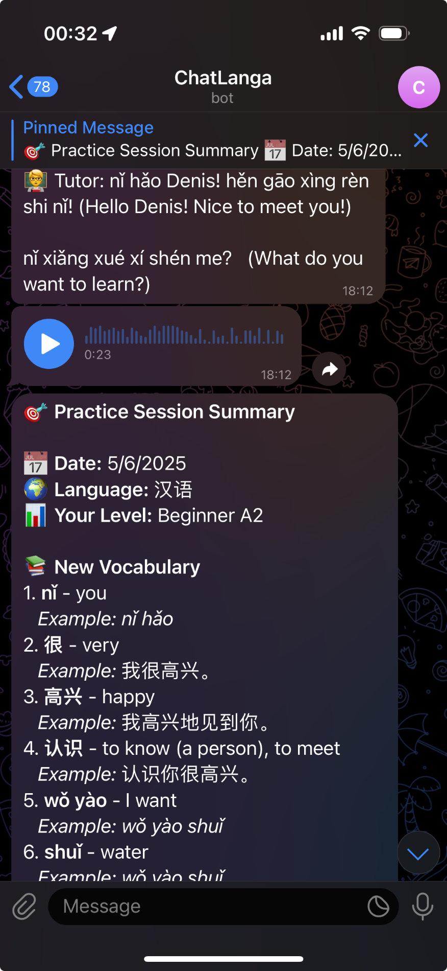Telegram demo