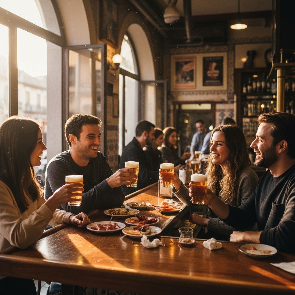 En la barra con amigos (no hablas al camarero): «Creo que _____ una caña. ¿Y vosotros?»