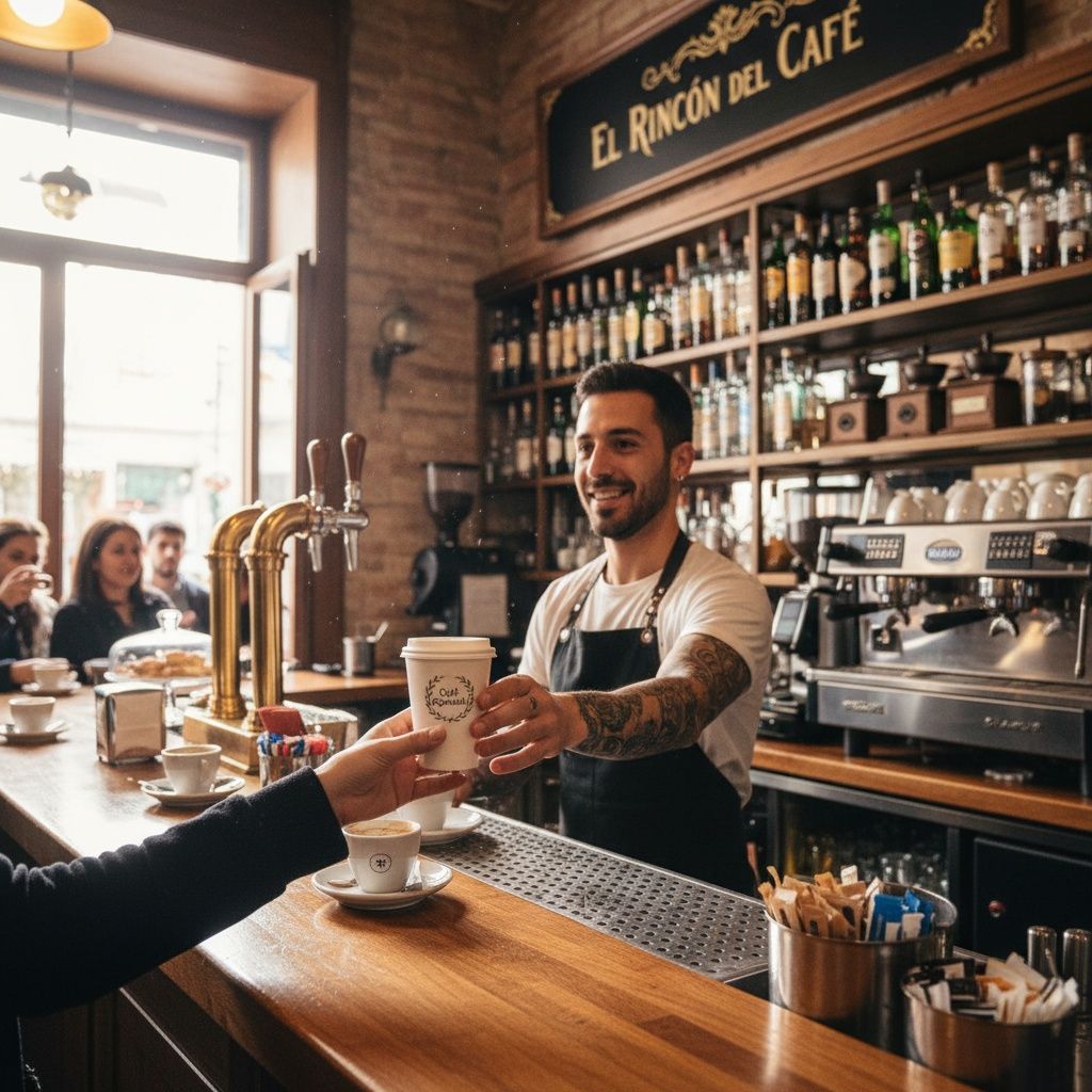 Estás en un bar y quieres el café para beber fuera. ¿Qué dices?