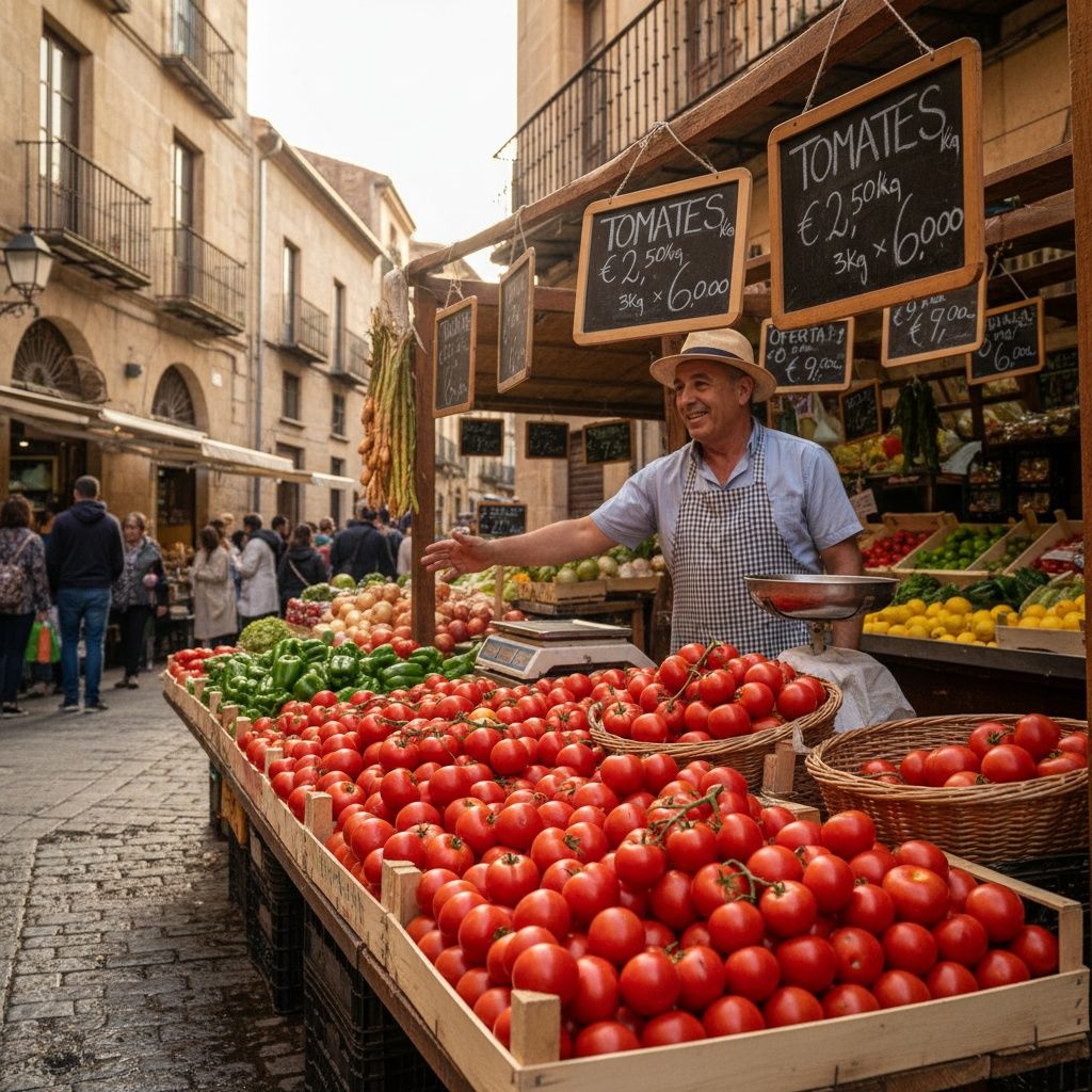 Completa con «estar»: ____ el kilo de tomates?