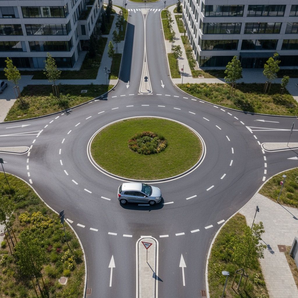 Audio (texto): “Te acercas a la rotonda. Cede el paso. Entra por el carril derecho y sal en la segunda salida hacia el centro. Señaliza a la derecha antes de salir.” ¿Qué salida debes tomar?