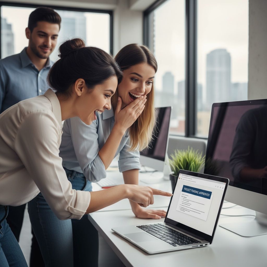 Kollegin: "Ich habe die Beförderung bekommen!" – Du reagierst umgangssprachlich, positiv überrascht.