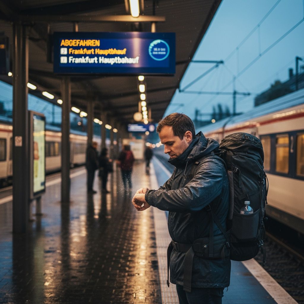 Lückentext: Der Zug ist weg. Ich ____ auf den nächsten warten.