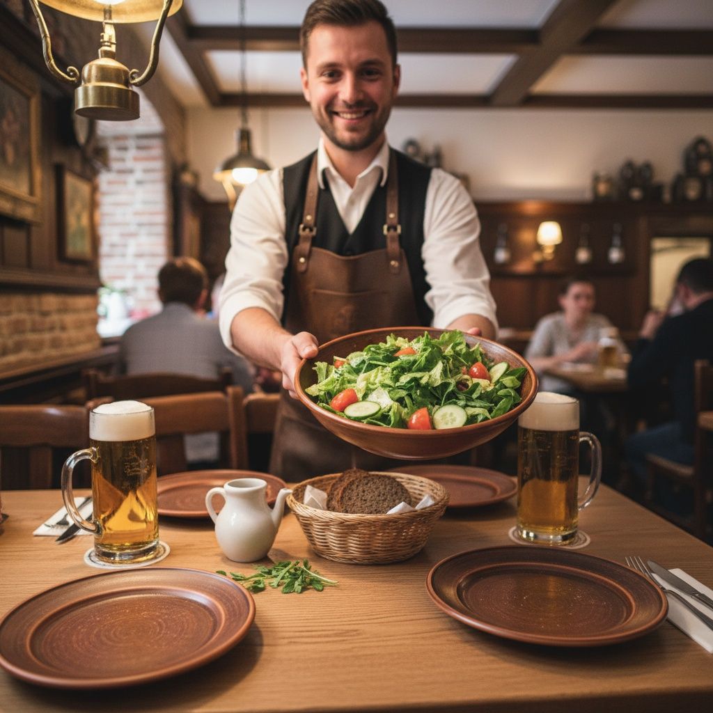 Kellner: Möchten Sie den Salat?
Gast: Ja, ich nehme ___.