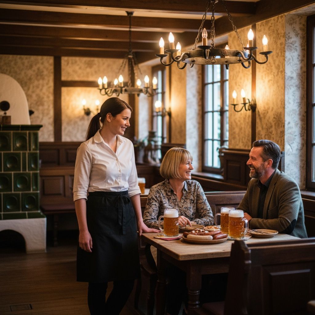 Im Restaurant: Was sagt die Kellnerin höflich?