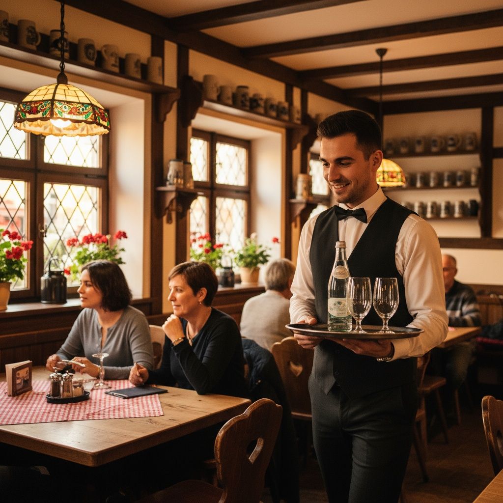 Verbinde die Sätze mit einem Relativsatz: Der Kellner ist freundlich. Er bringt uns das Wasser.