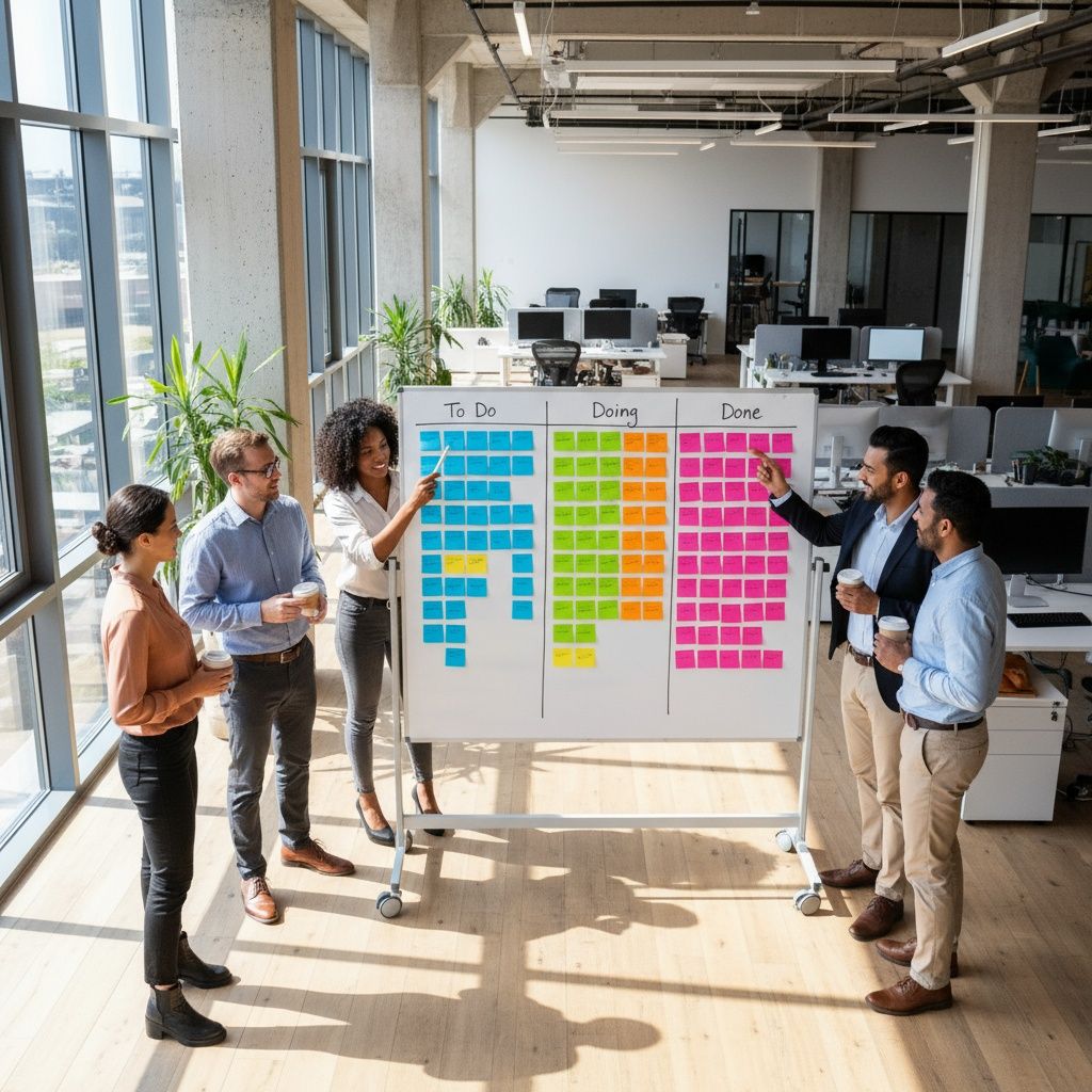 Completa la orden para tu equipo: «_____ el tablero del proyecto» (organizar).