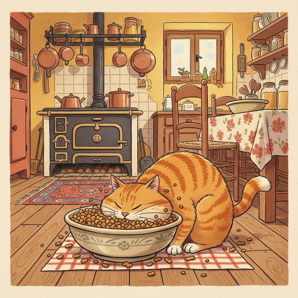 Mi gato come ____ pienso. Está gordito.