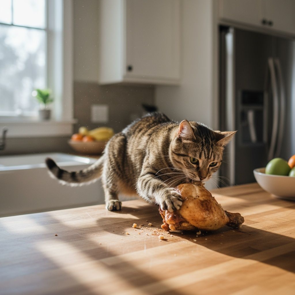 Tu gato se sube a la encimera y “roba” comida con astucia. ¿Qué adjetivo coloquial le va mejor?