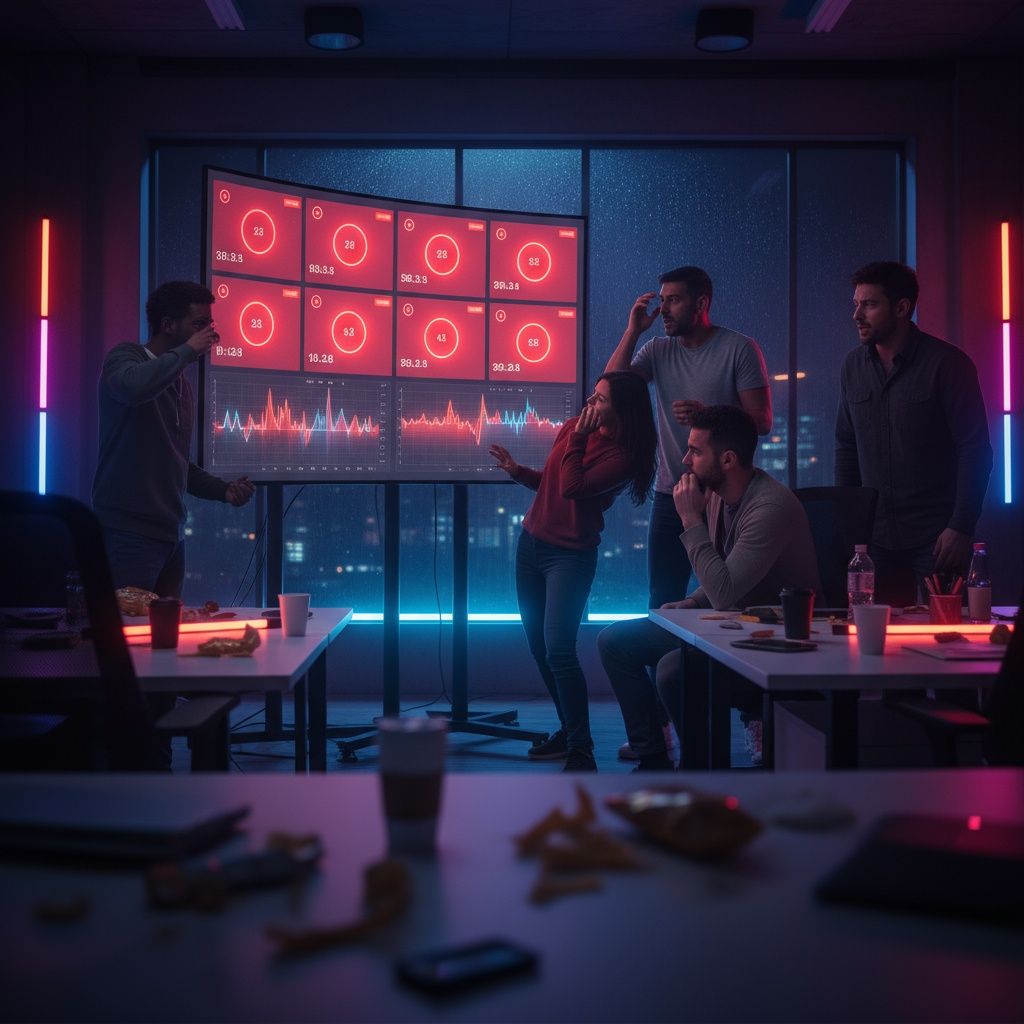 Completa: El servidor está caído ____ dos horas.