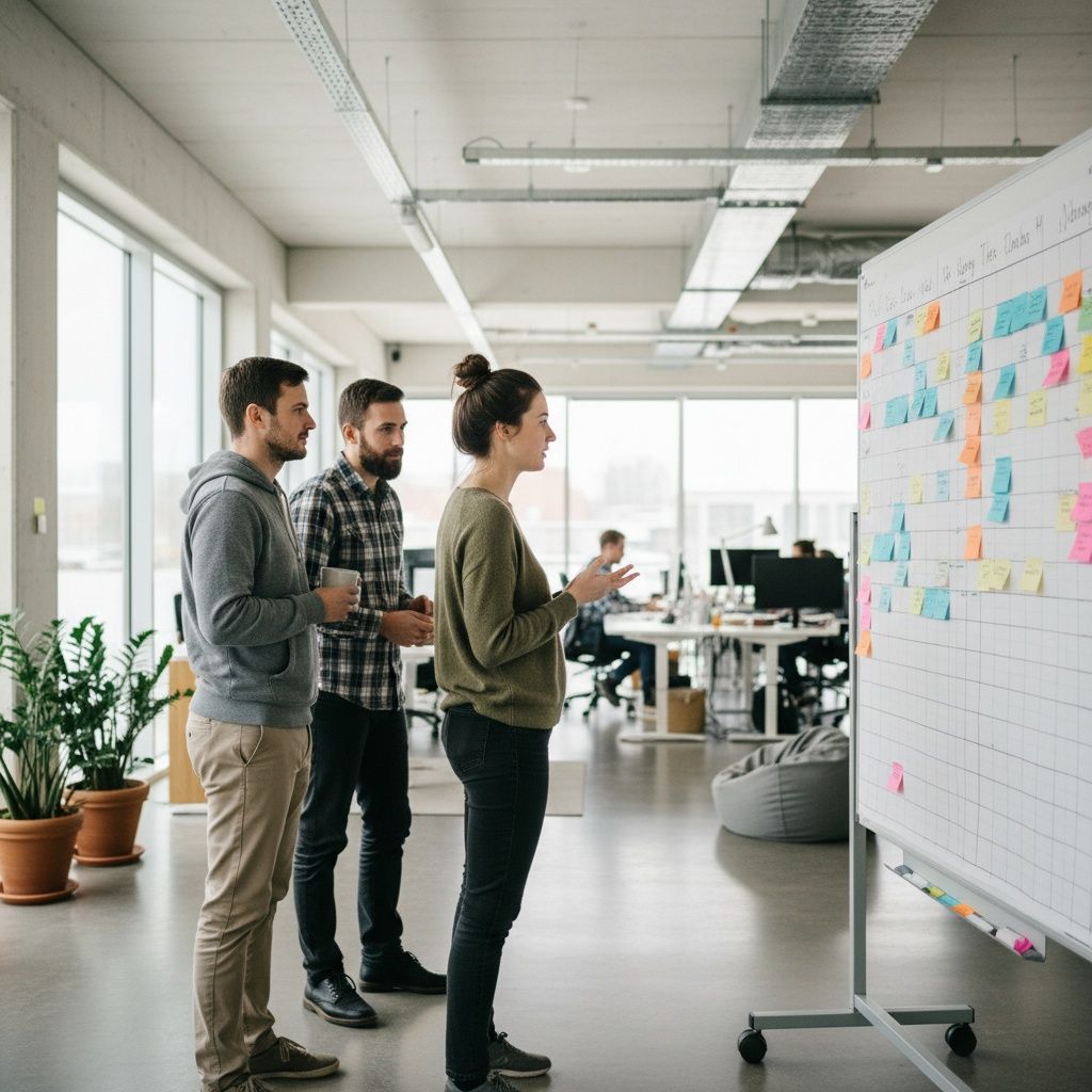 Höre (und lies) den kurzen Daily-Update-Dialog. Worum geht es?