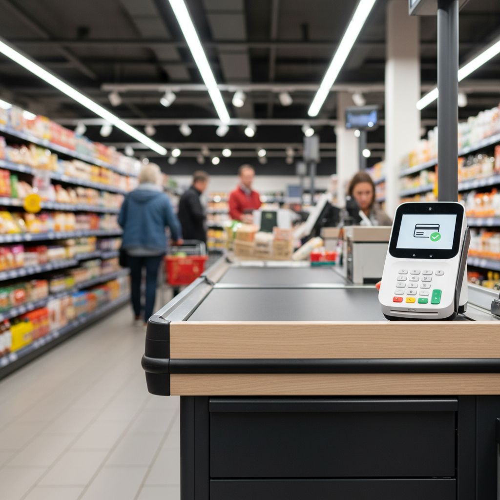 Kasse: Wählen Sie die natürlichere Variante für ein Schild.