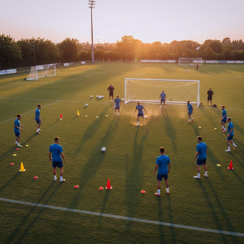 Ersetze „man“ durch eine neutrale Passiv-Variante: „Im Training übt man Standardsituationen.“