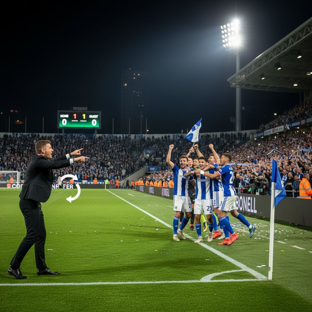 Verbinde den Mini-Sportbericht logisch. Setze die vier Konjunktionaladverbien in dieser Reihenfolge in die Lücken: ____ | ____ | ____ | ____
Die Bayern starten nervös. ____ trifft Müller zum 1:0. Die Abwehr wackelt, ____ halten sie die Führung. Der Trainer wechselt, ____ spielt die Mannschaft ruhiger. Die Fans feiern, ____ bleibt der Trainer bescheiden.