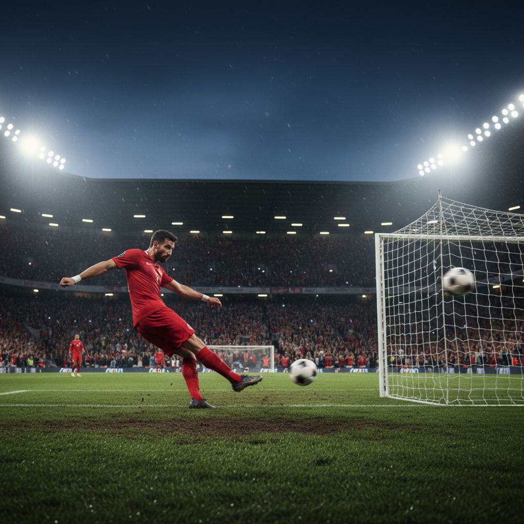 Verbinde die Sätze: Das ist der Spieler. Er schießt oft Tore.