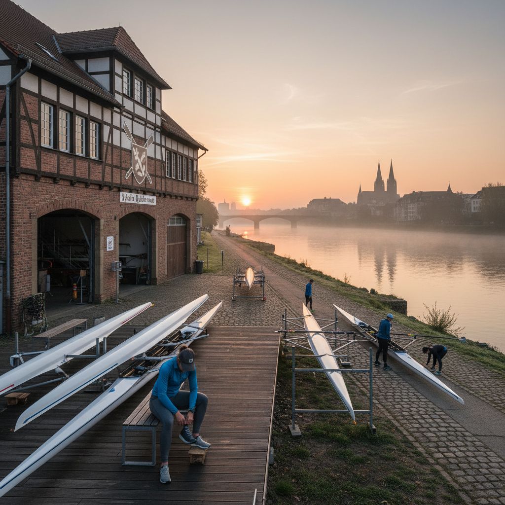 Ich bin 2018 zum Ruderclub gekommen. ___ trainiere ich viermal pro Woche.