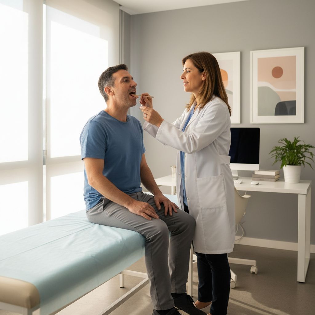 En la consulta con un médico: completa la petición cortés. “Doctor, ____ abrir la boca, por favor?”