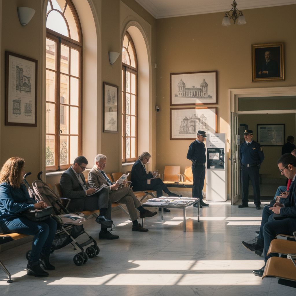 Estás en Extranjería y te falta una copia. ¿Qué dices de forma cortés para poder salir y volver?