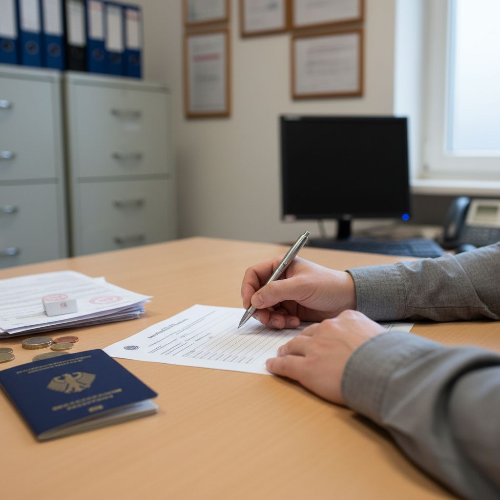 Welche feste Verbindung passt? Ich stelle einen ___ eine Aufenthaltserlaubnis.