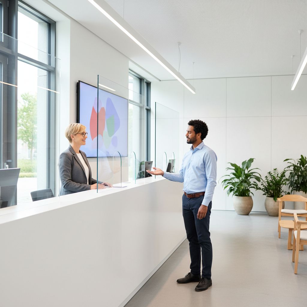 Sie stehen am Schalter und brauchen eine Wartemarke. Welche höfliche Bitte passt am besten?