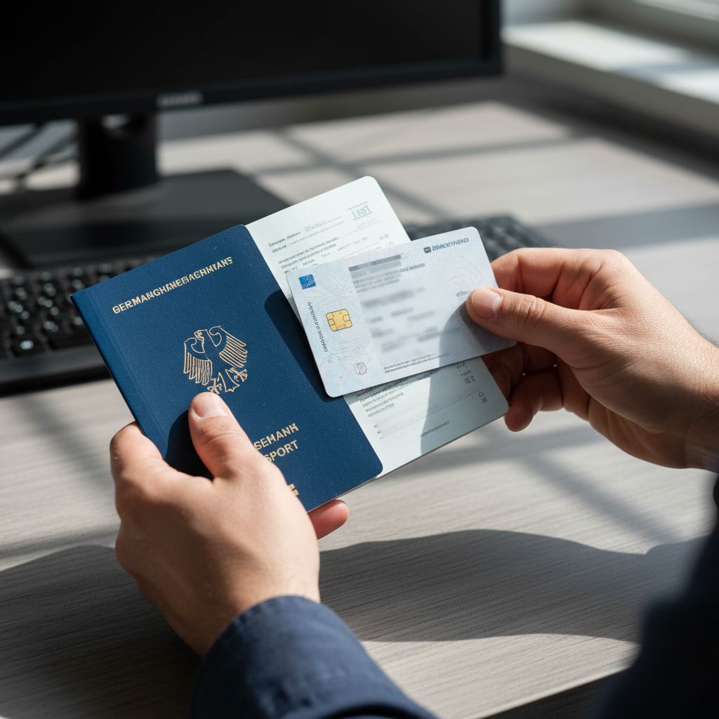 Welches Dokument passt zur Beschreibung? „Plastikkarte mit Chip. Sie ist dein Aufenthaltstitel in Deutschland.“