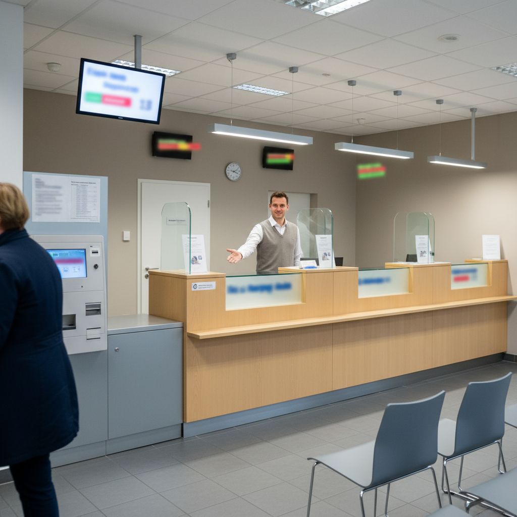 Formulieren Sie mit „können“: „Kommen Sie bitte zum Schalter 3.“ Welche Variante ist richtig?